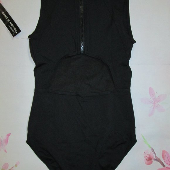 Leotard DanzNMotion Black Size XL Womens Ballet Dance Lyrical Costume - Picture 5 of 5